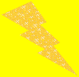 Brokatowy symbol błyskawicy